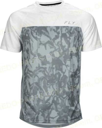 FLY Racing Jersey Super D Light Grey Camo/White *NEW* Riding Gear