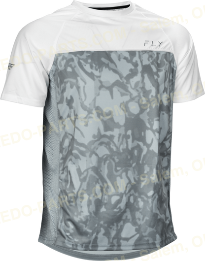 FLY Racing Jersey Super D Light Grey Camo/White *NEW* Riding Gear