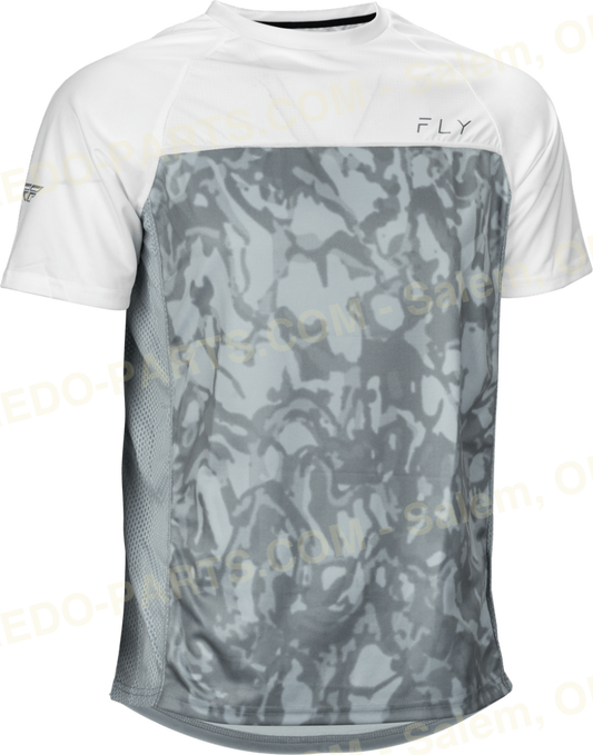 FLY Racing Jersey Super D Light Grey Camo/White *NEW* Riding Gear