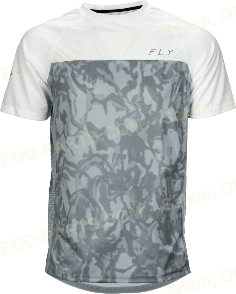 FLY Racing Jersey Super D Light Grey Camo/White *NEW* Riding Gear
