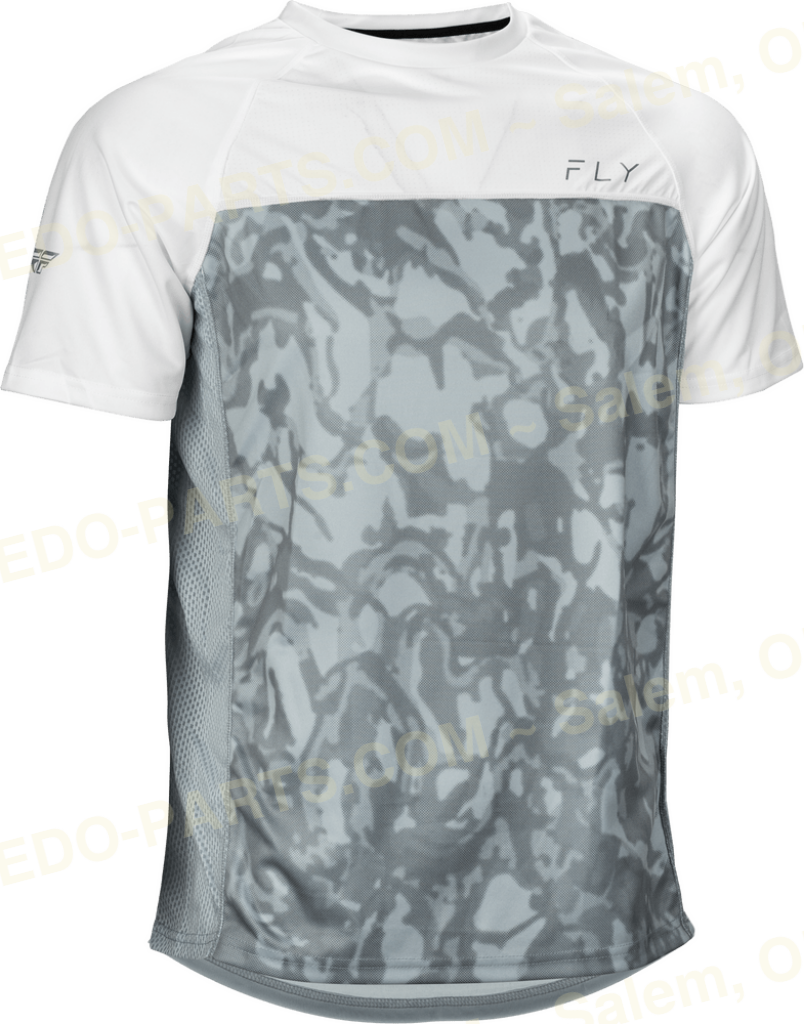 FLY Racing Jersey Super D Light Grey Camo/White *NEW* Riding Gear