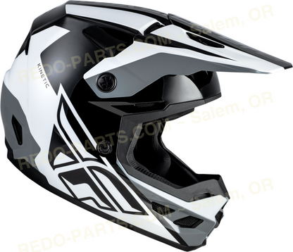 FLY Racing Kinetic Crest Helmet Black/White/Grey *NEW* Riding Gear