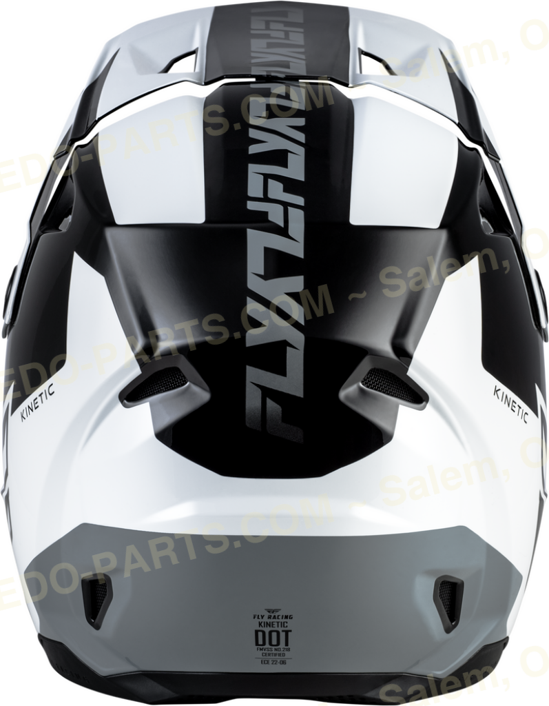 FLY Racing Kinetic Crest Helmet Black/White/Grey *NEW* Riding Gear