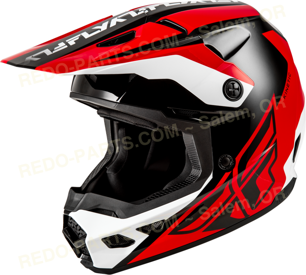 FLY Racing Kinetic Crest Helmet Red/Black/White *NEW* Riding Gear