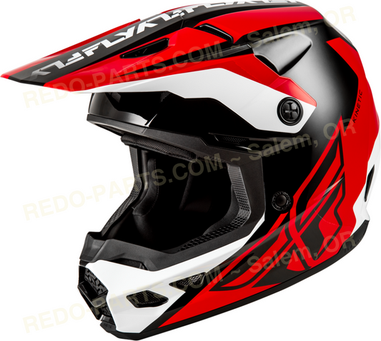 FLY Racing Kinetic Crest Helmet Red/Black/White *NEW* Riding Gear