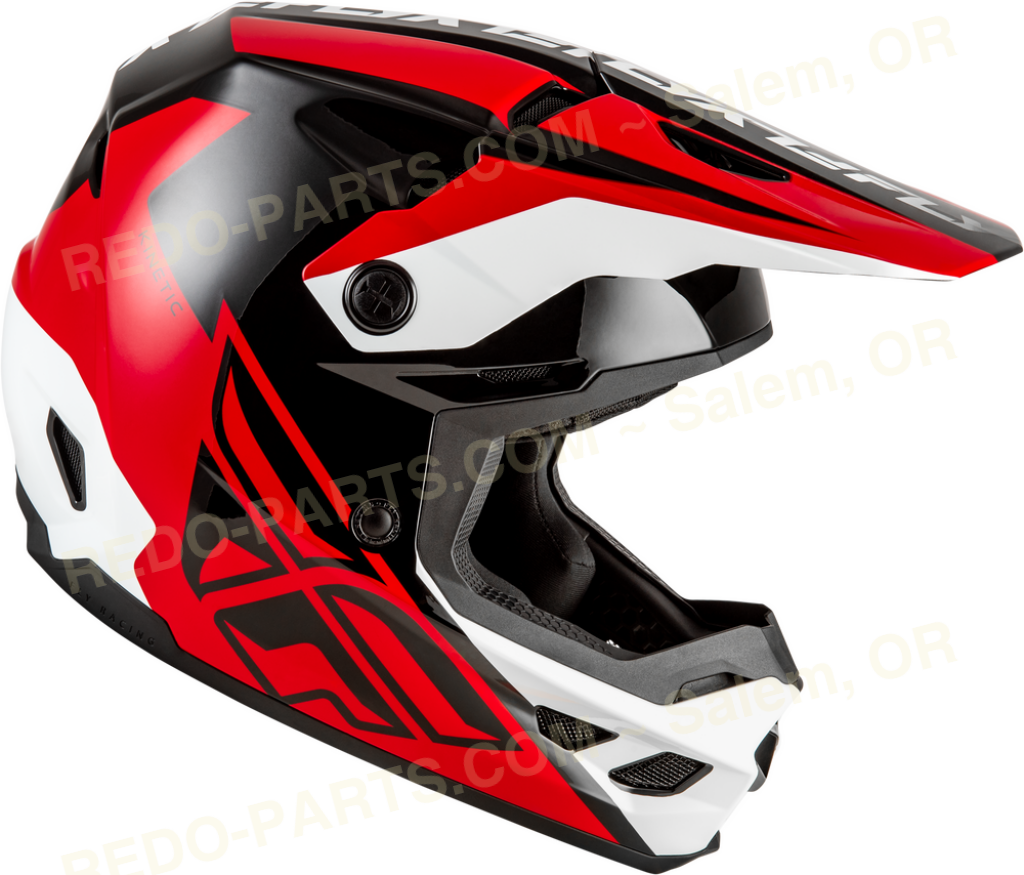 FLY Racing Kinetic Crest Helmet Red/Black/White *NEW* Riding Gear