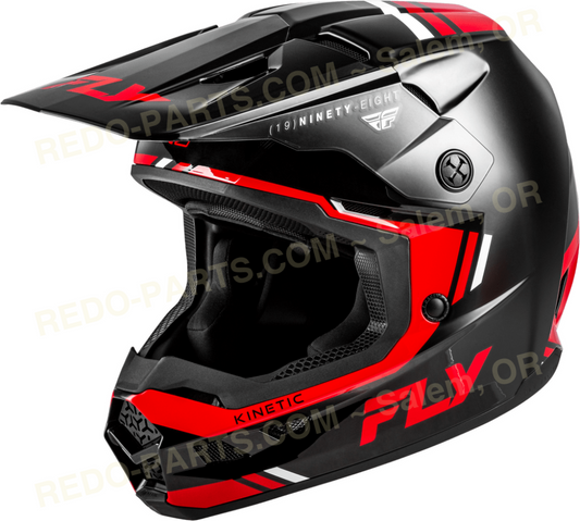 FLY Racing Kinetic Verdict Helmet Black/Red/White *NEW* Riding Gear