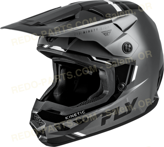 FLY Racing Kinetic Verdict Helmet Grey/Black/White *NEW* Riding Gear
