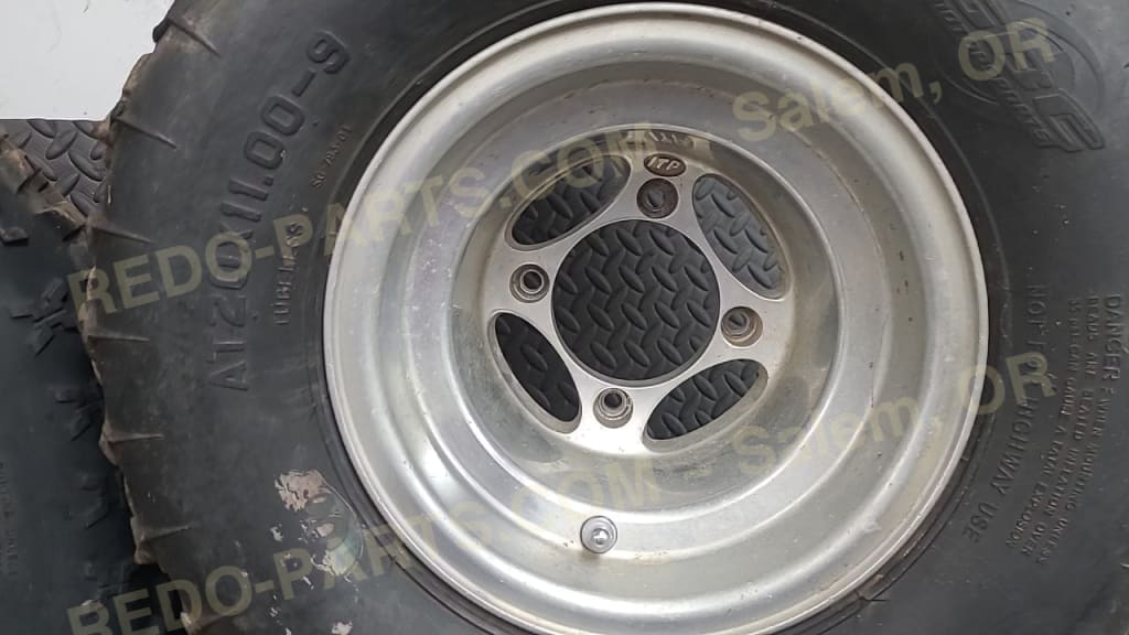 Front and Rear ITP Wheels With Dirt Tires *USED* Parts - Used