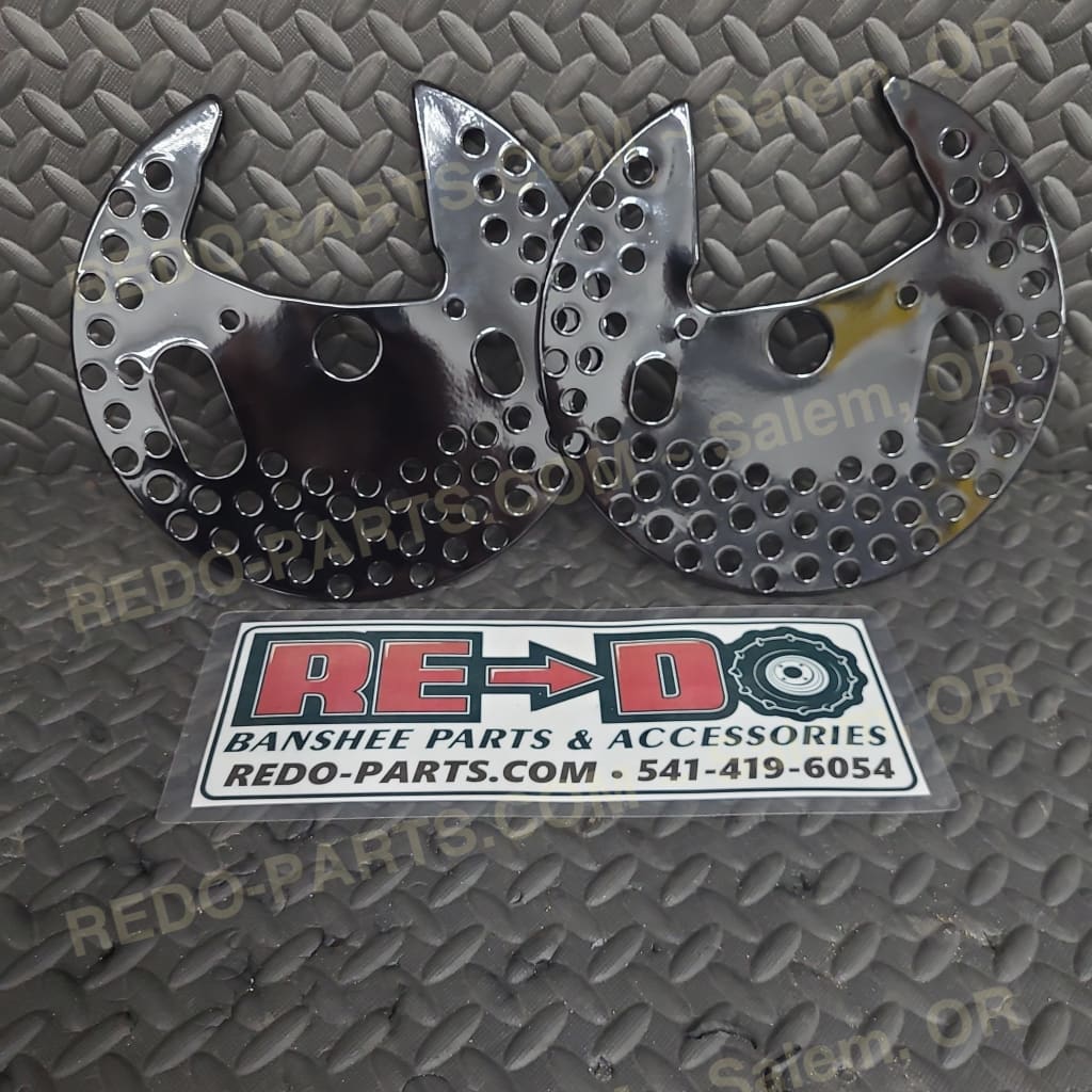 Gloss Black Powder Coated Front Brake Shield Set of 2 *Like NEW* Parts - Used