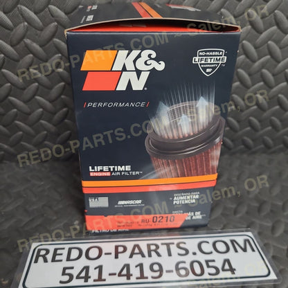 K&N Air Filter 3x5 Single Filter Mounts to Stock Carb Air Horn *NEW* Parts - New
