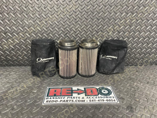 K&N Air Filters with Outerwears. 39mm Carbs. Set of 2 *USED* Parts - Used