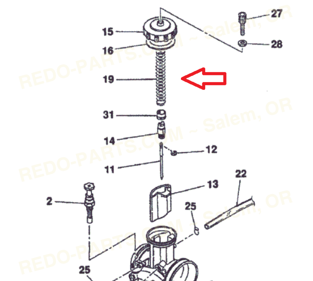 Keihin PWK 33,35,36 Throttle Valve Spring *NEW* Parts - New