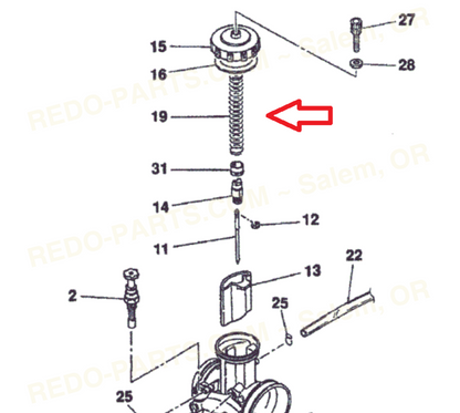 Keihin PWK 33,35,36 Throttle Valve Spring *NEW* Parts - New