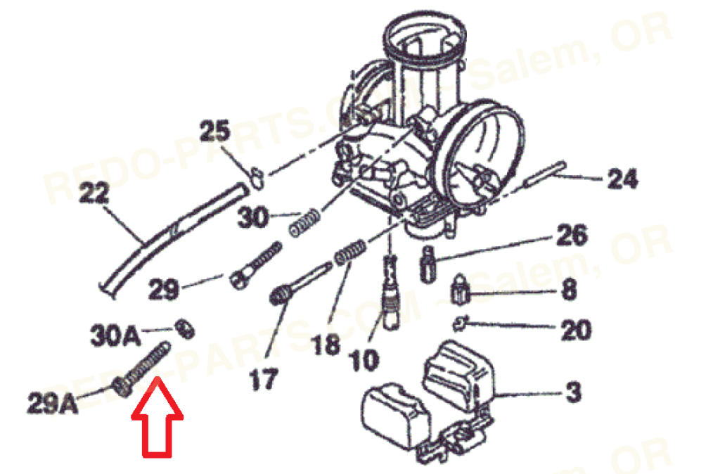 Keihin PWK33-41 Idle Adjuster Screw Brass *NEW* Parts - New