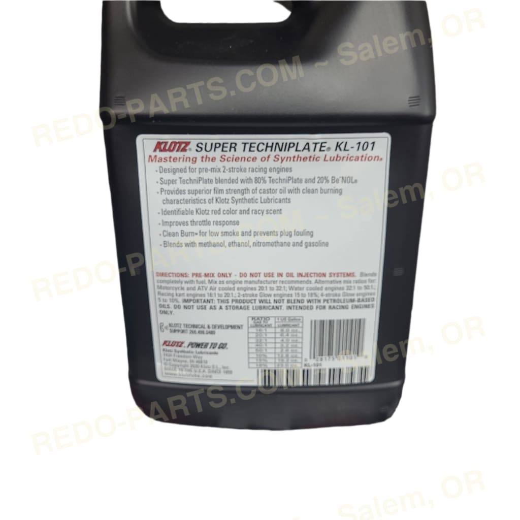 KLOTZ Super Techniplate Synthetic Lubricant 2-Stroke Premix Oil 1 Gallon *NEW* Parts - New