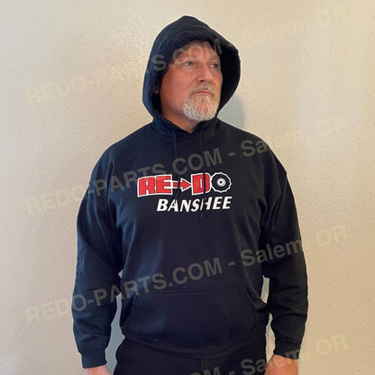 Men’s Black Hoodie Red & White Logo *NEW* Swag