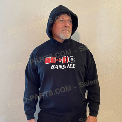 Men’s Black Hoodie Red & White Logo *NEW* Swag