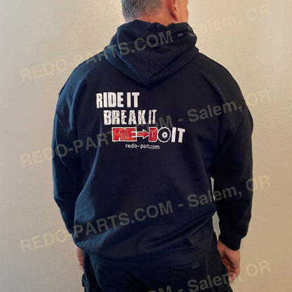 Men’s Black Hoodie Red & White Logo *NEW* Swag