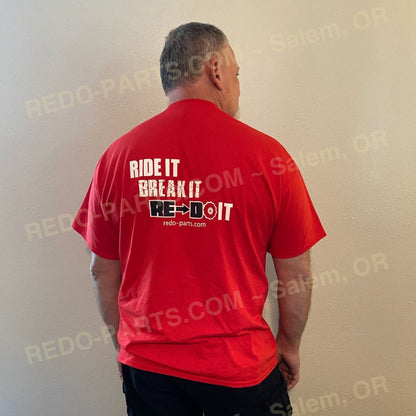 Men’s Red SS Tee White Logo *NEW* Swag