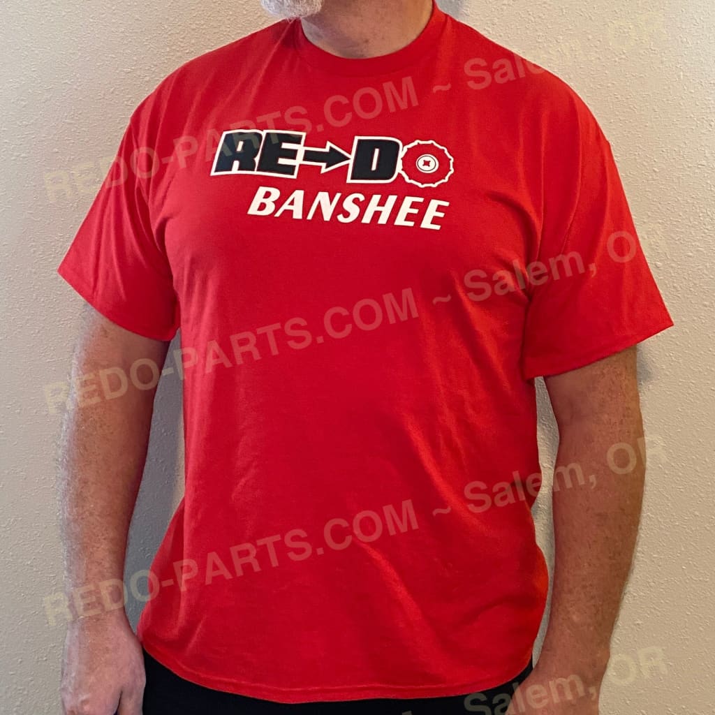 Men’s Red SS Tee White Logo *NEW* Swag