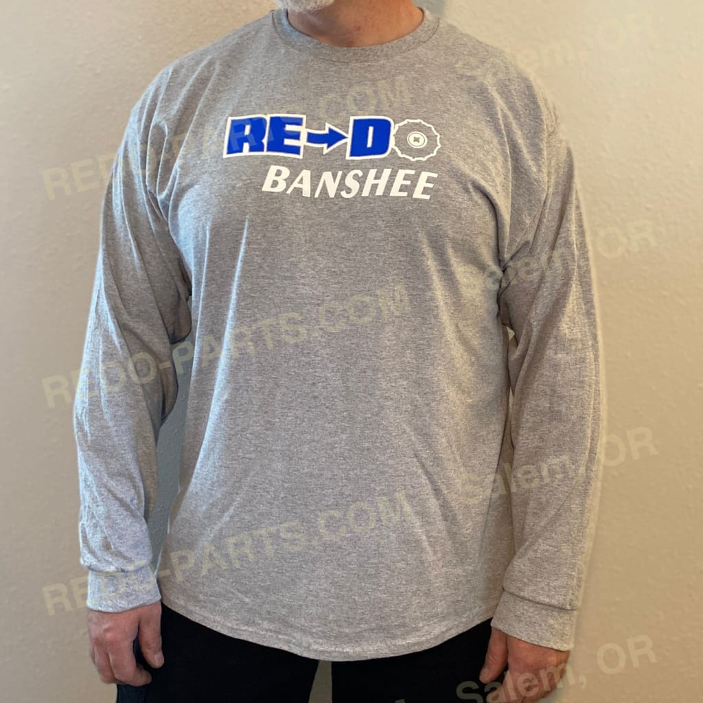 Men’s Sport Gray LS Tee White Logo *NEW* Swag