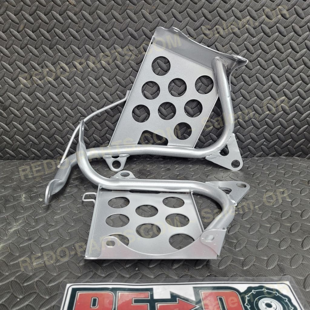 Modified Factory OEM Heel Guards w/ Fresh Powder Coat Silver *USED LIKE NEW* Parts Used