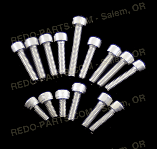 Modquad Bolt Set for Clutch and Water Pump Covers Case Insert 15 pc Stainless Steel *NEW* Parts - New