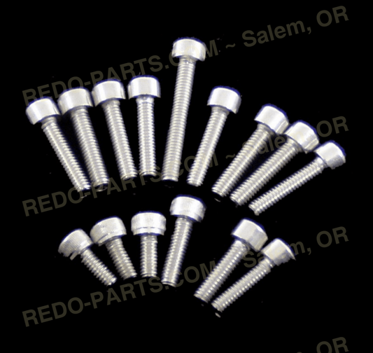Modquad Bolt Set for Clutch and Water Pump Covers Case Insert 15 pc Stainless Steel *NEW* Parts - New
