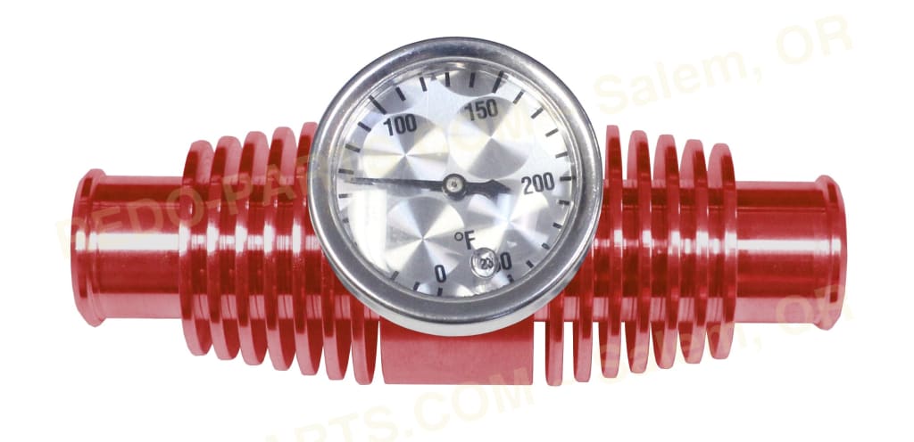 Modquad Inline Cooler w-Temp Gauge Billet Aluminum 3 inch Variety of Colors *NEW* Red Parts - New