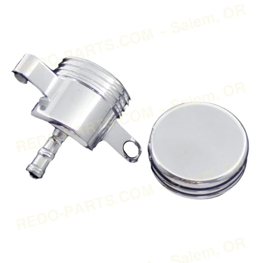 Modquad Rear Brake Reservoir w- Cap Billet Aluminum 3 Styles *NEW* Polished with Grooves Parts - New