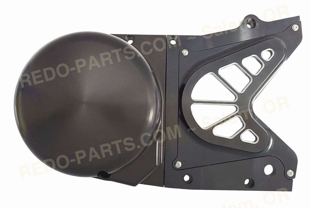 Modquad Stator Cover Solid Front 3pc Design Billet Aluminum 6 Style Options 2 Finishes *NEW* Plain Front / Raised Rear