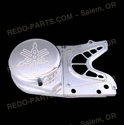 Modquad Stator Cover Solid Front 3pc Design Billet Aluminum 6 Style Options 2 Finishes *NEW* Turning Logo Front