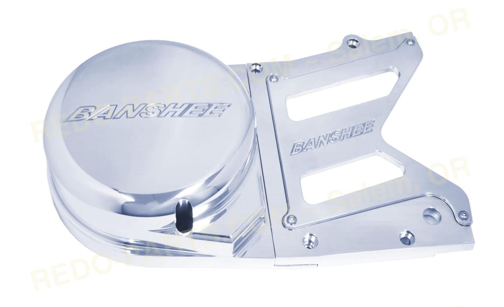 Modquad Stator Cover Solid Front 3pc Design Billet Aluminum 6 Style Options 2 Finishes *NEW* Engraved Banshee Front and