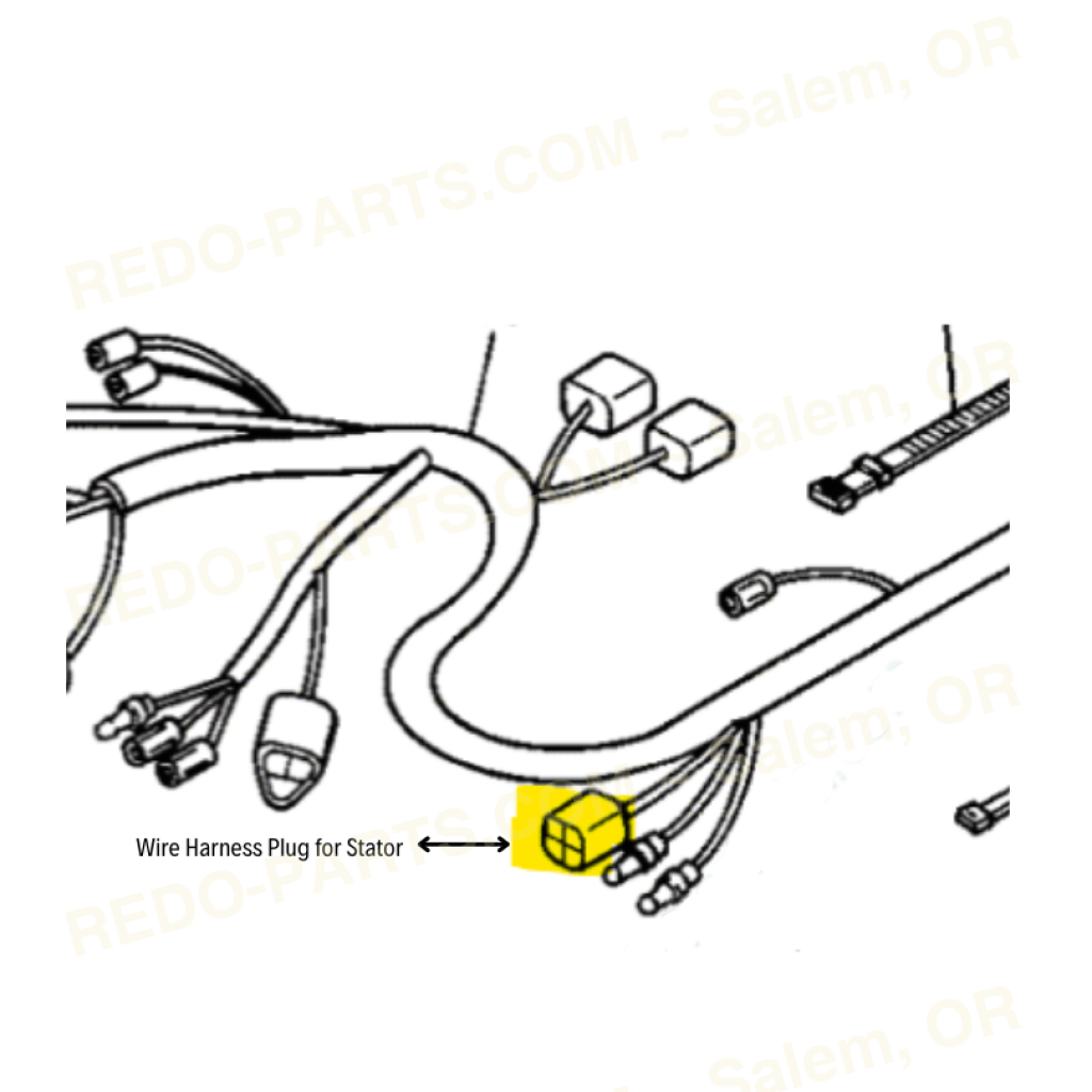 OEM Style Stator or CDI Pigtail Connector 4 Wire Square Female *NEW* Parts - New
