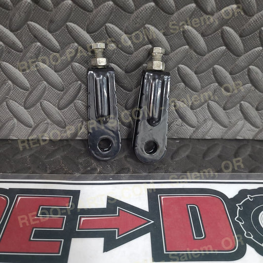Powder Coated OEM Chain Adjusters Set of 2 Black *LIKE NEW* Parts - Used