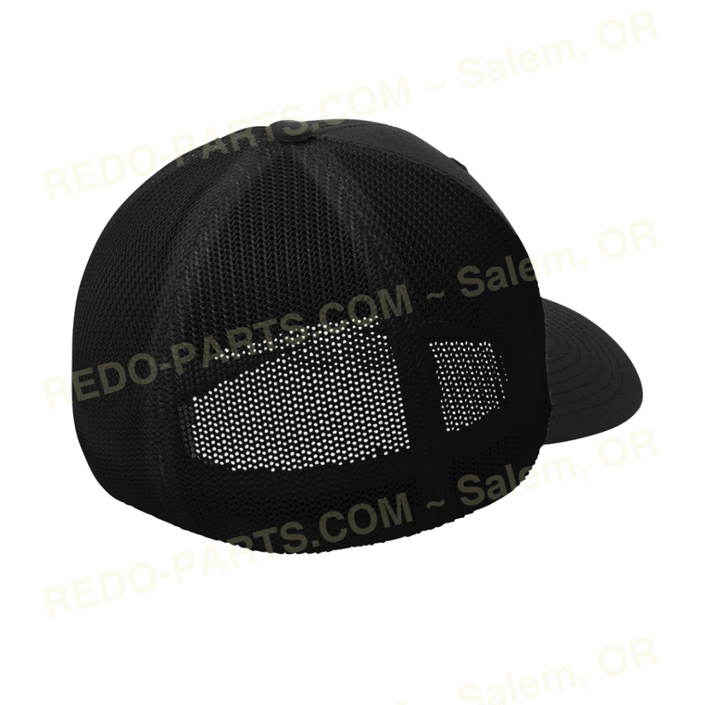 Re-Do Logo Trucker Flexfit Hat Red White Logo Black Hat *NEW* Swag