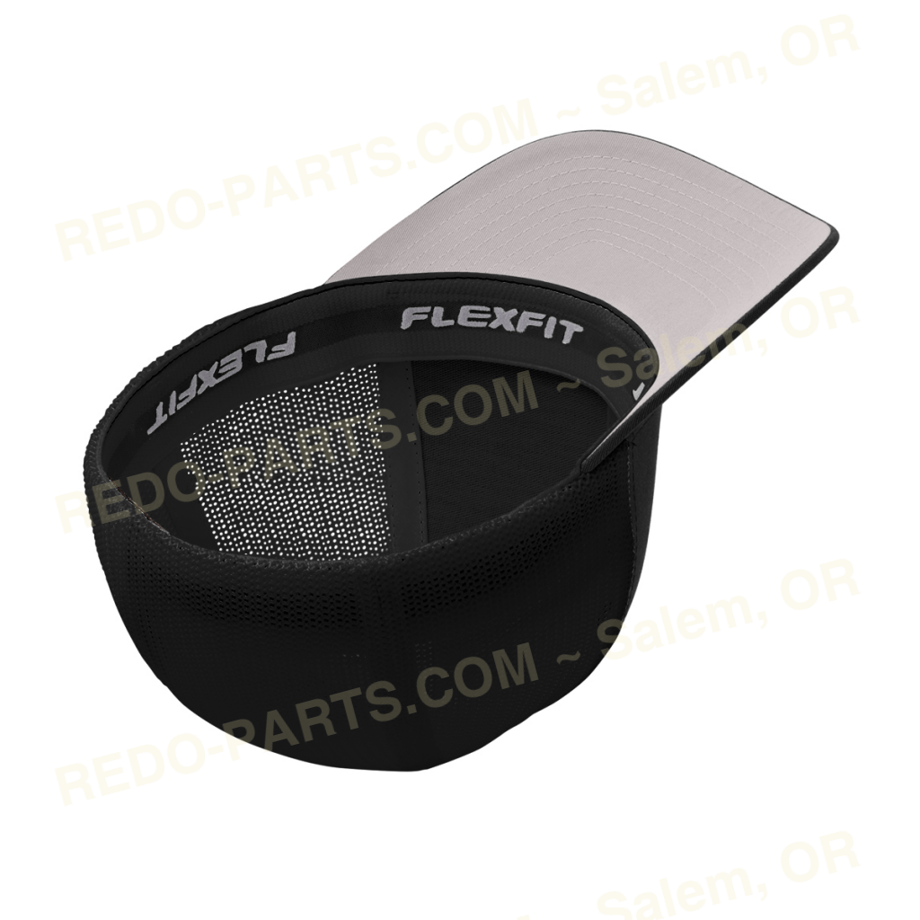 Re-Do Logo Trucker Flexfit Hat Red White Logo Black Hat *NEW* Swag