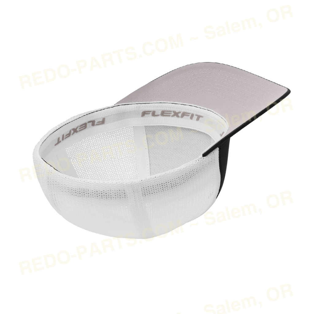 Re-Do Logo Trucker Flexfit Hat Red White Logo Black with White Mesh *NEW* Swag