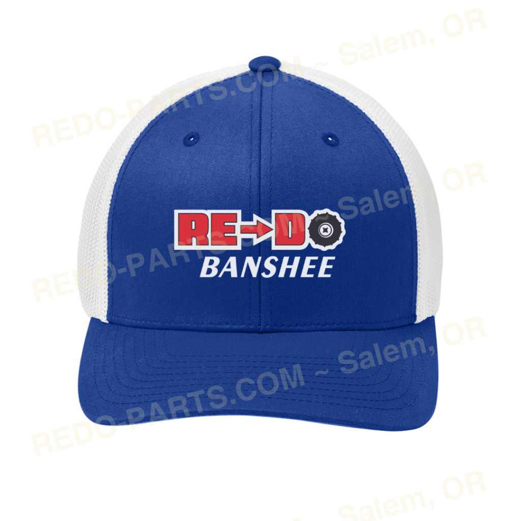 Re-Do Logo Trucker Flexfit Hat Red White Logo Royal Blue with White Mesh *NEW* Swag