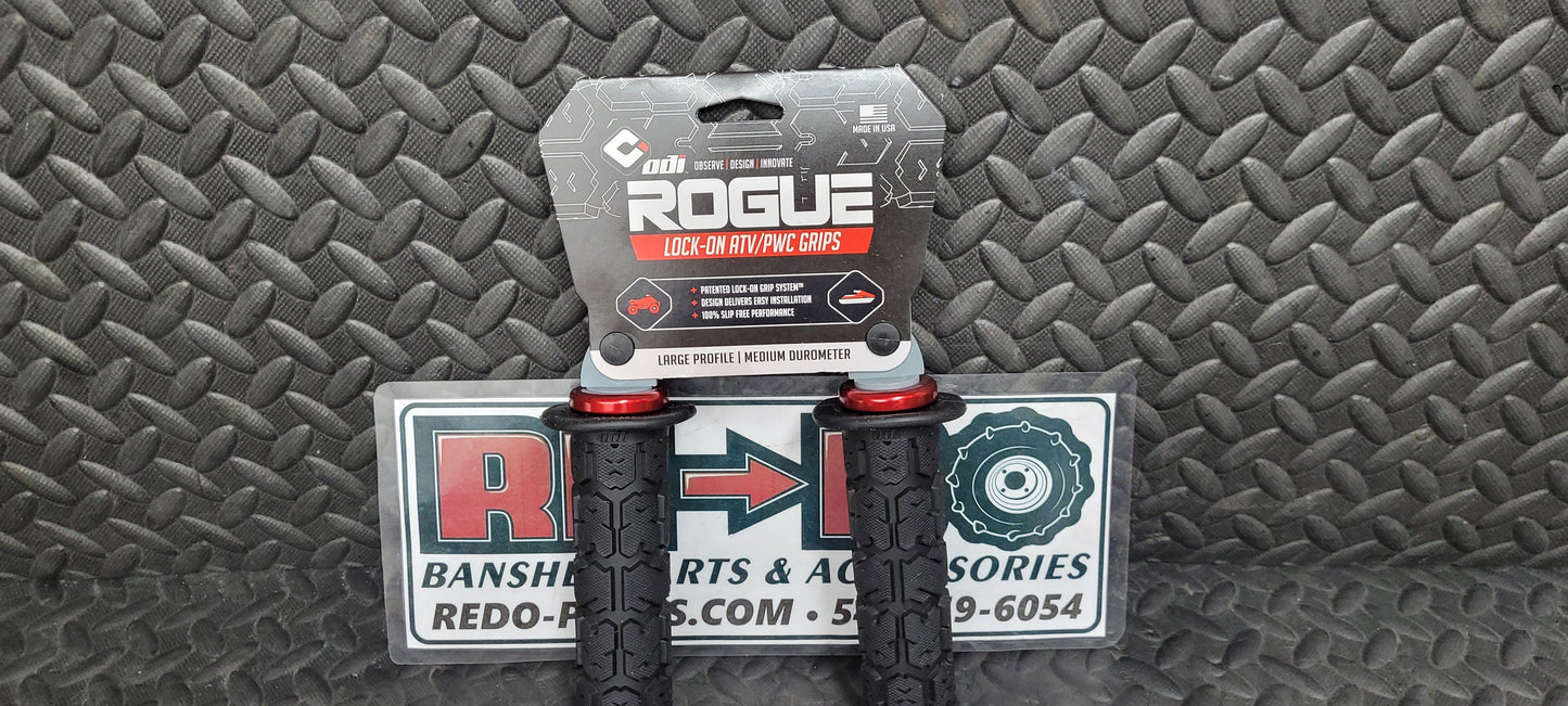 ODI ROGUE LOCKON GRIP 125MM BLACK/RED *NEW*