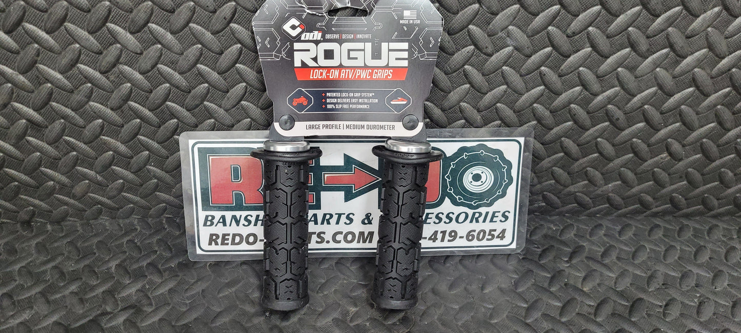 ODI ROGUE LOCKON GRIP 125MM BLACK/SILVER *NEW*