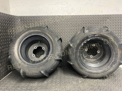 Skat Trac 20x10-10/ 8 Blade Paddle Tires on Black ITP Wheels. *USED*. - Parts - Used