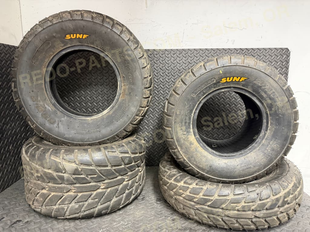 SUNF 20x10-9 Rear and 22x7-10 Front Tires Set of 4 *USED* - Parts - Used