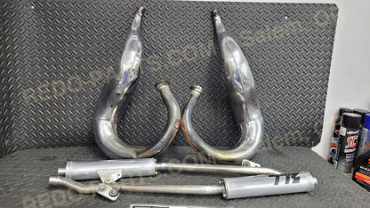 Toomey T6 Exhaust Head Pipes Stingers Silencers and Hardware See Pics *USED* Parts - Used