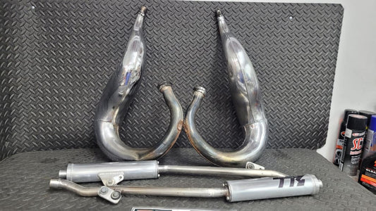 Toomey T6 Exhaust Head Pipes Stingers Silencers and Hardware See Pics *USED* Parts - Used