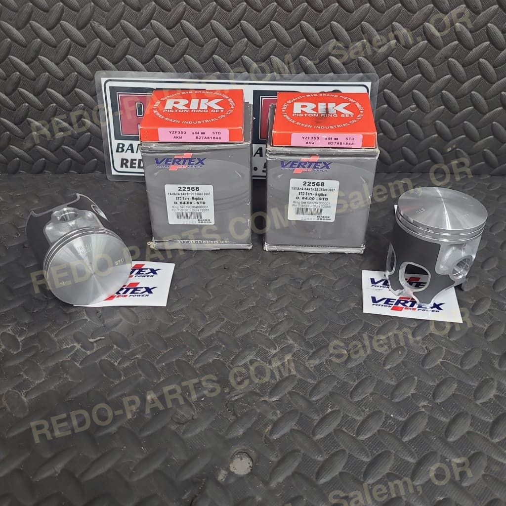Vertex Pistons w/ Rings NO Wrist Pins or Cir Clips *USED* Parts - Used