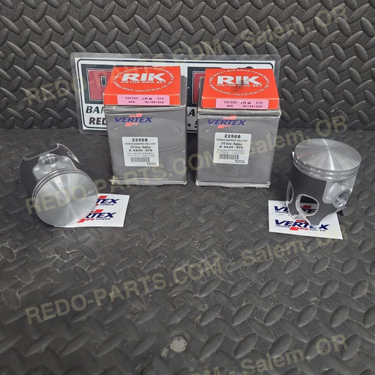 Vertex Pistons w/ Rings NO Wrist Pins or Cir Clips *USED* Parts - Used