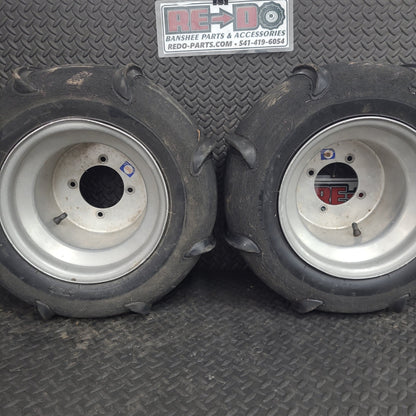 20x10-10 Rear Tires on Blue label Douglas Wheels *USED*