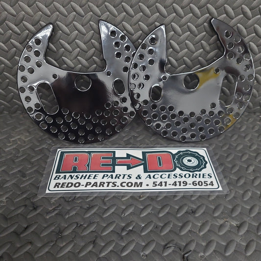 Gloss Black Powder Coated Front Brake Shield Set of 2 *Like NEW*